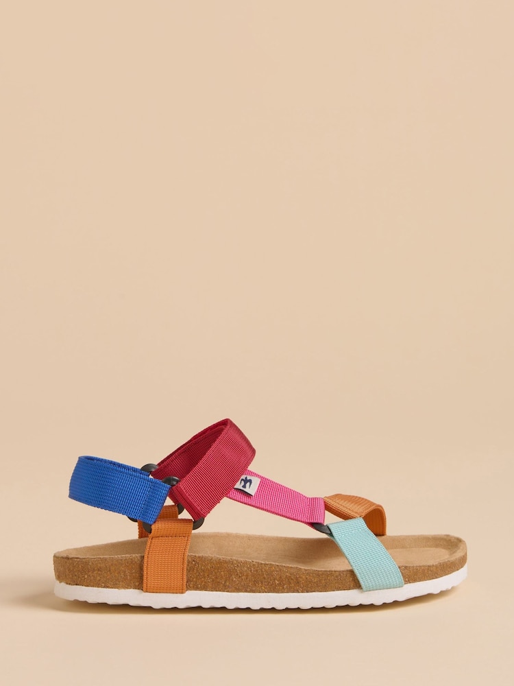 Brakeburn Brown Playful Webbing Strap Sandals - Image 1 of 4