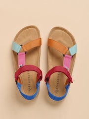 Brakeburn Brown Playful Webbing Strap Sandals - Image 3 of 4