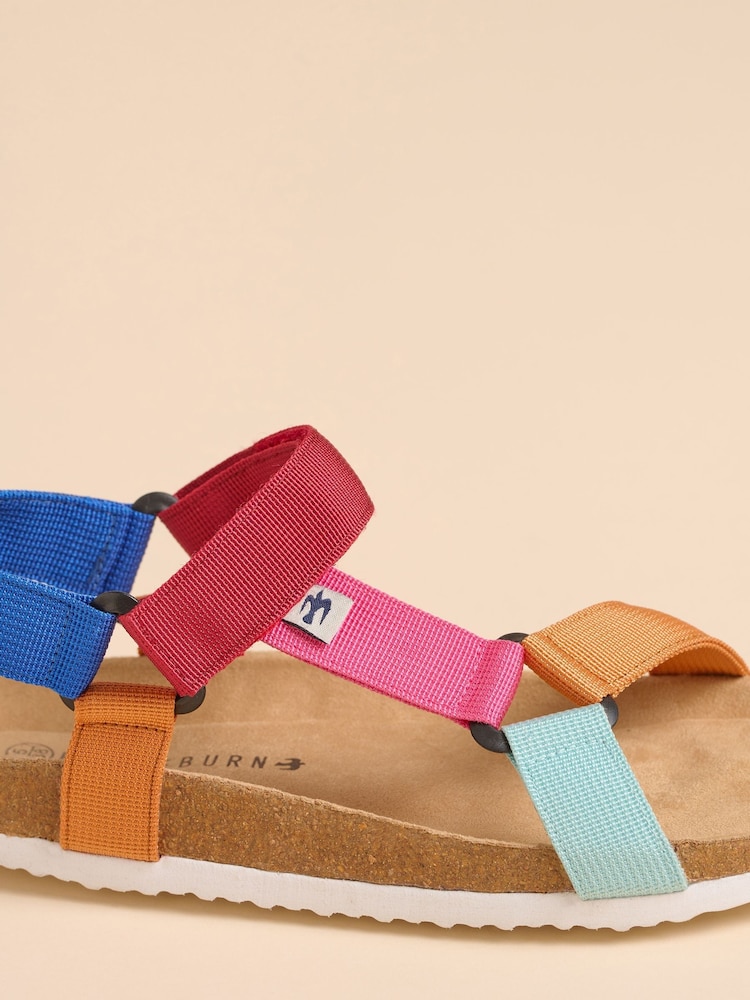 Brakeburn Brown Playful Webbing Strap Sandals - Image 4 of 4