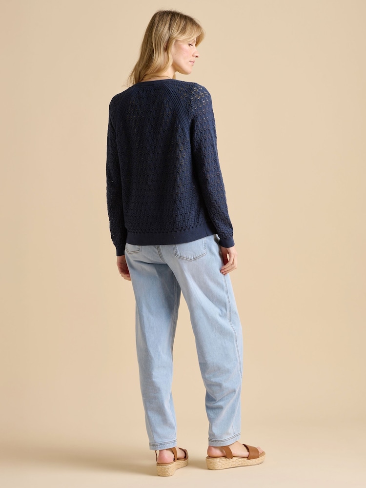 Brakeburn Blue Pointelle Cardigan - Image 2 of 5