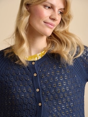 Brakeburn Blue Pointelle Cardigan - Image 5 of 5