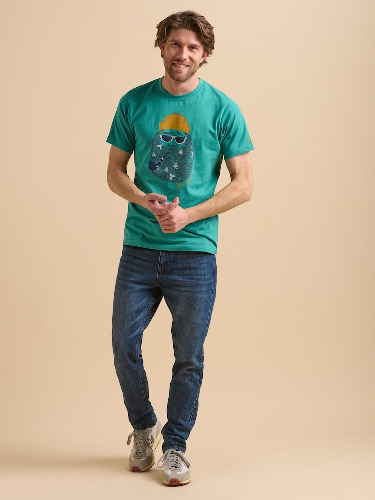 Brakeburn Green Fisherman T-Shirt - Image 5 of 5