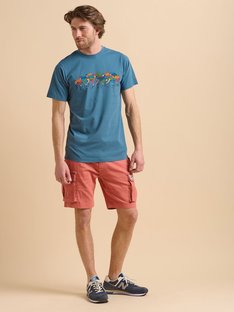 Blau - Brakeburn Painted Peleton T-Shirt - Bild 1 von 6