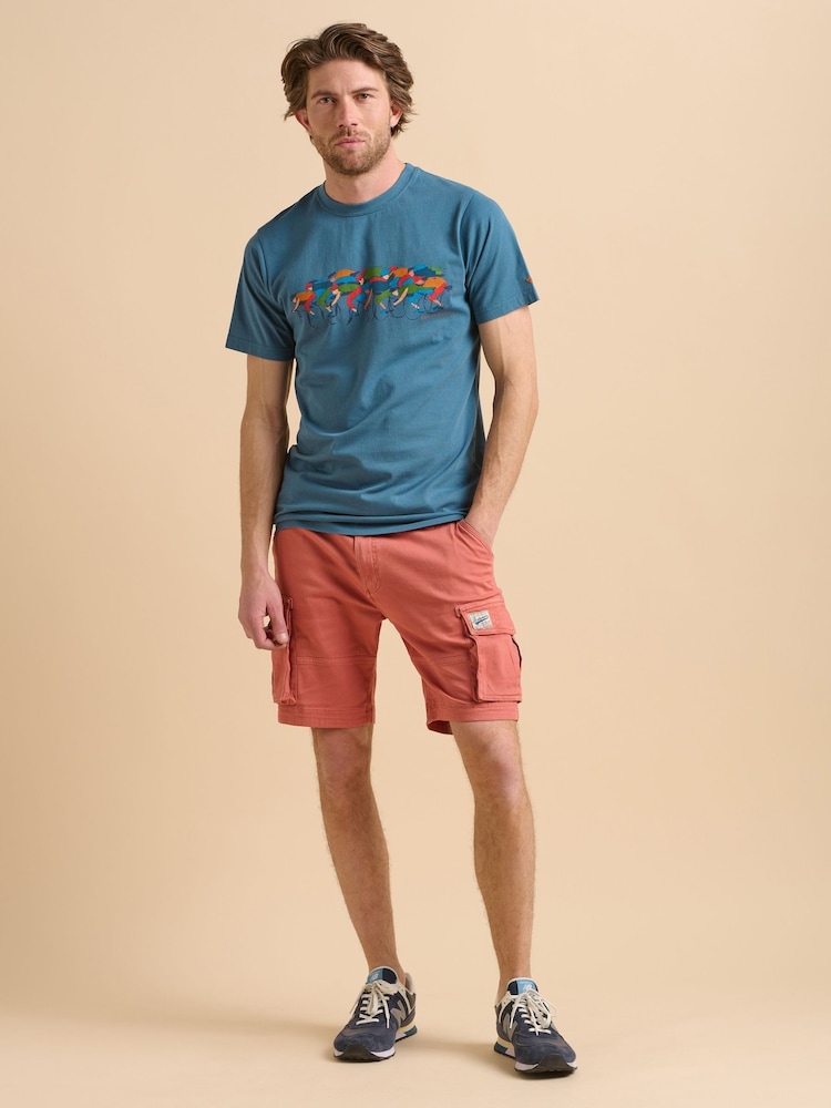 Blau - Brakeburn Painted Peleton T-Shirt - Bild 6 von 6