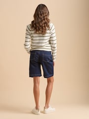 Brakeburn Blue Wide Leg Denim Shorts - Image 2 of 6