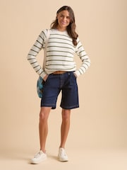 Brakeburn Blue Wide Leg Denim Shorts - Image 6 of 6