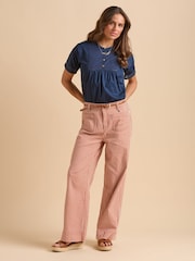 Brakeburn Orange Stripe Straight Leg Jeans - Image 4 of 6