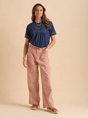 Brakeburn Orange Stripe Straight Leg Jeans - Image 5 of 6