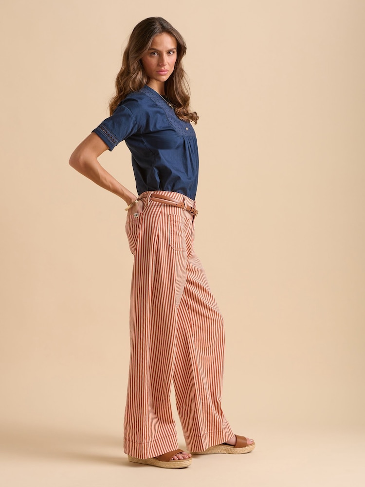 Brakeburn Orange Stripe Straight Leg Jeans - Image 6 of 6