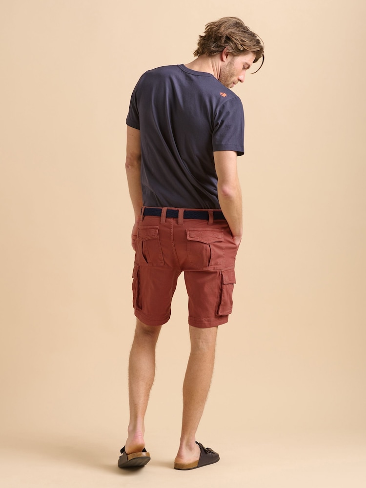 Brakeburn Red Cargo Shorts - Image 2 of 5