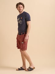 Brakeburn Red Cargo Shorts - Image 3 of 5