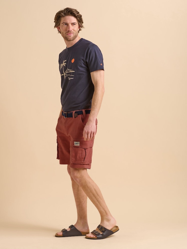 Brakeburn Red Cargo Shorts - Image 3 of 5