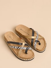 Castanho - Sandálias Brakeburn Zebra com várias alças - Imagem 3 de 4