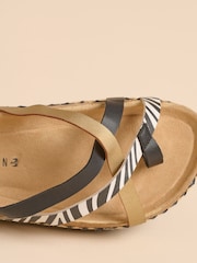 Castanho - Sandálias Brakeburn Zebra com várias alças - Imagem 4 de 4