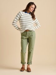 Brakeburn Cream Stripe Crew Neck Knitted Jumper - Image 4 of 4