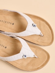 Brakeburn Cream Plaited Flip Flops - Image 4 of 4