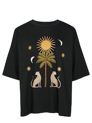 Never Fully Dressed Black Running Wild 100% Cotton T-Shirt - Image 3 of 3