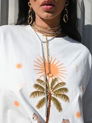 Never Fully Dressed White Running Wild 100% Cotton T-Shirt - Image 3 of 4