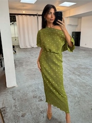 Never Fully Dressed Green Tilly Dress - Image 1 of 3