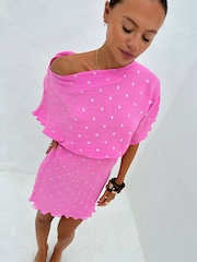 Never Fully Dressed Pink Petal Mini Tilly Dress - Image 6 of 9