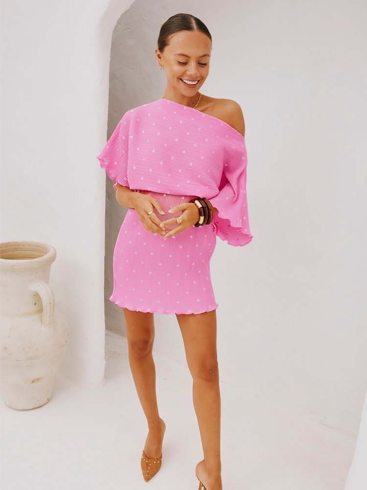 Never Fully Dressed Pink Petal Mini Tilly Dress - Image 9 of 9