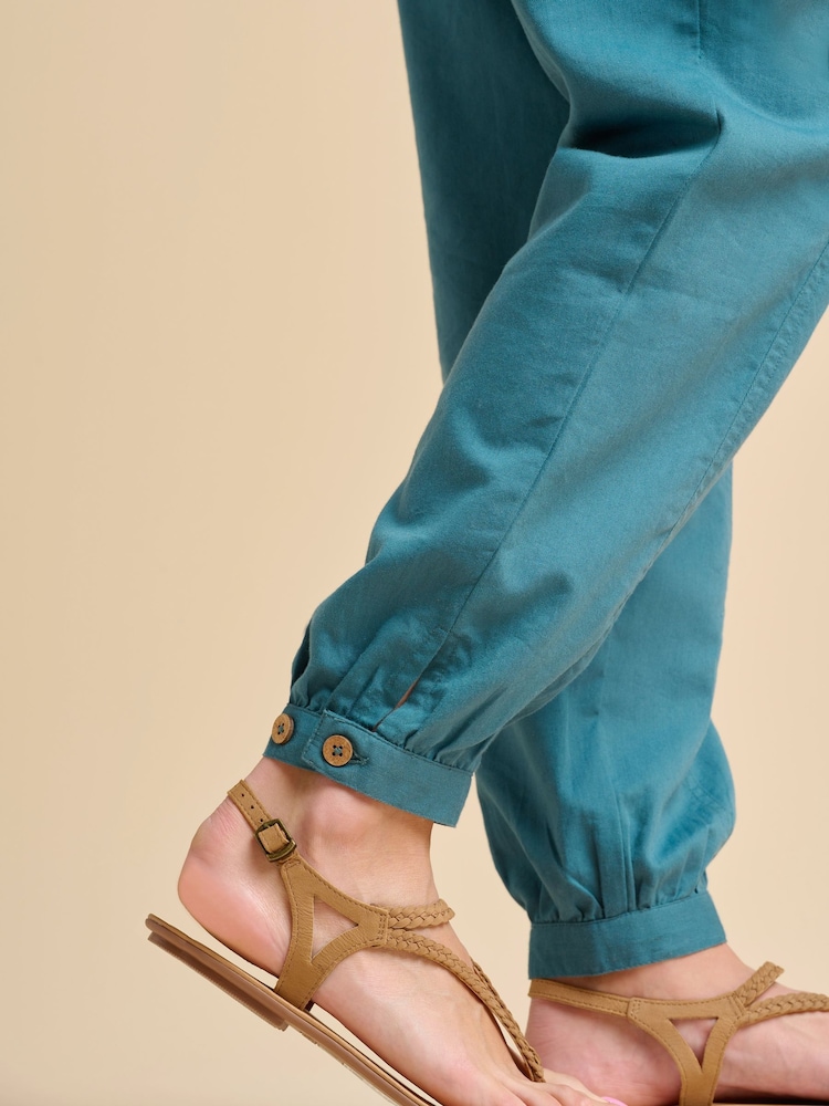 Brakeburn Blue Cuffed Hem Trousers - Image 3 of 6