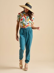 Brakeburn Blue Cuffed Hem Trousers - Image 4 of 6