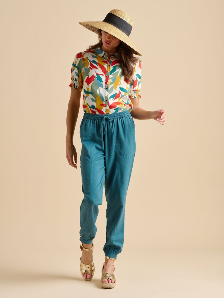 Brakeburn Blue Cuffed Hem Trousers - Image 4 of 6