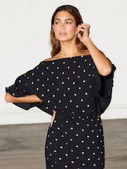 Never Fully Dressed Black Plisse Tilly Dress - Image 4 of 8