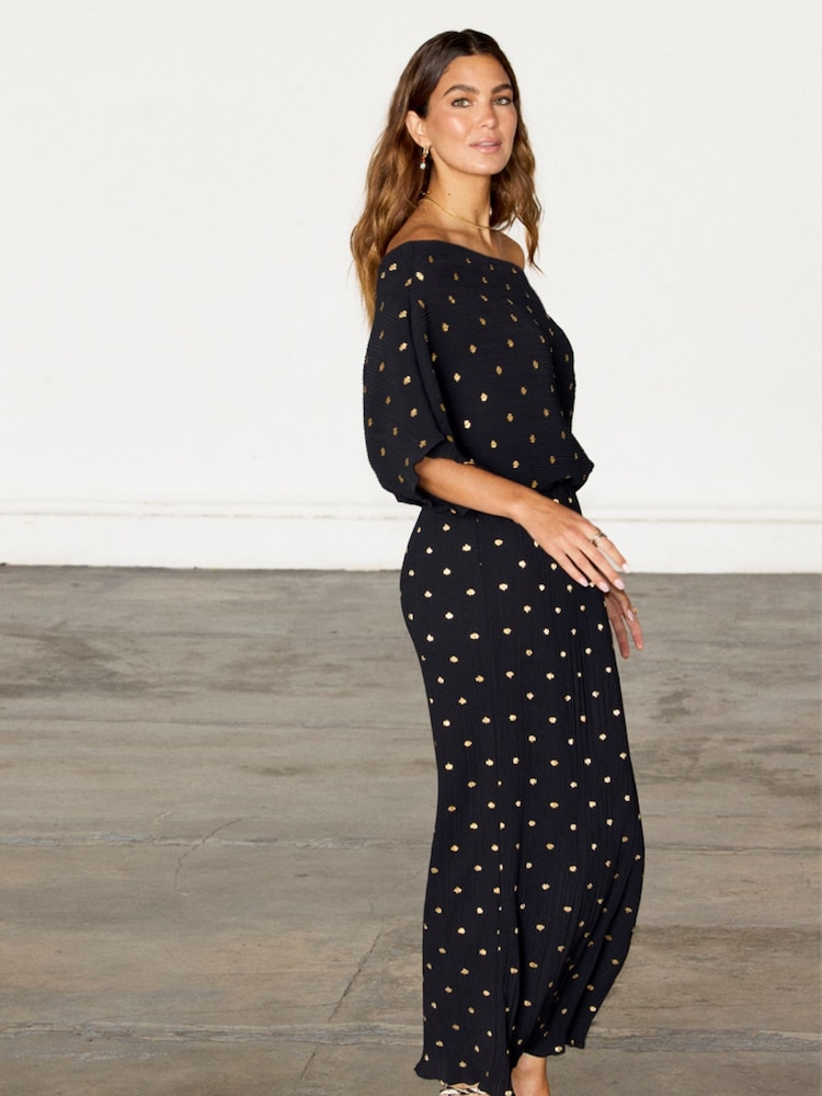 Never Fully Dressed Black Plisse Tilly Dress - Image 6 of 8