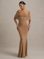 Club L London Bowden Bardot Maxi Dress - Imagen 1 de 5