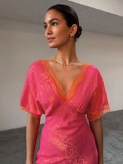 Never Fully Dressed Pink Safari Thea Dress - Image 3 of 9