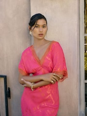 Never Fully Dressed Pink Safari Thea Dress - Image 9 of 9