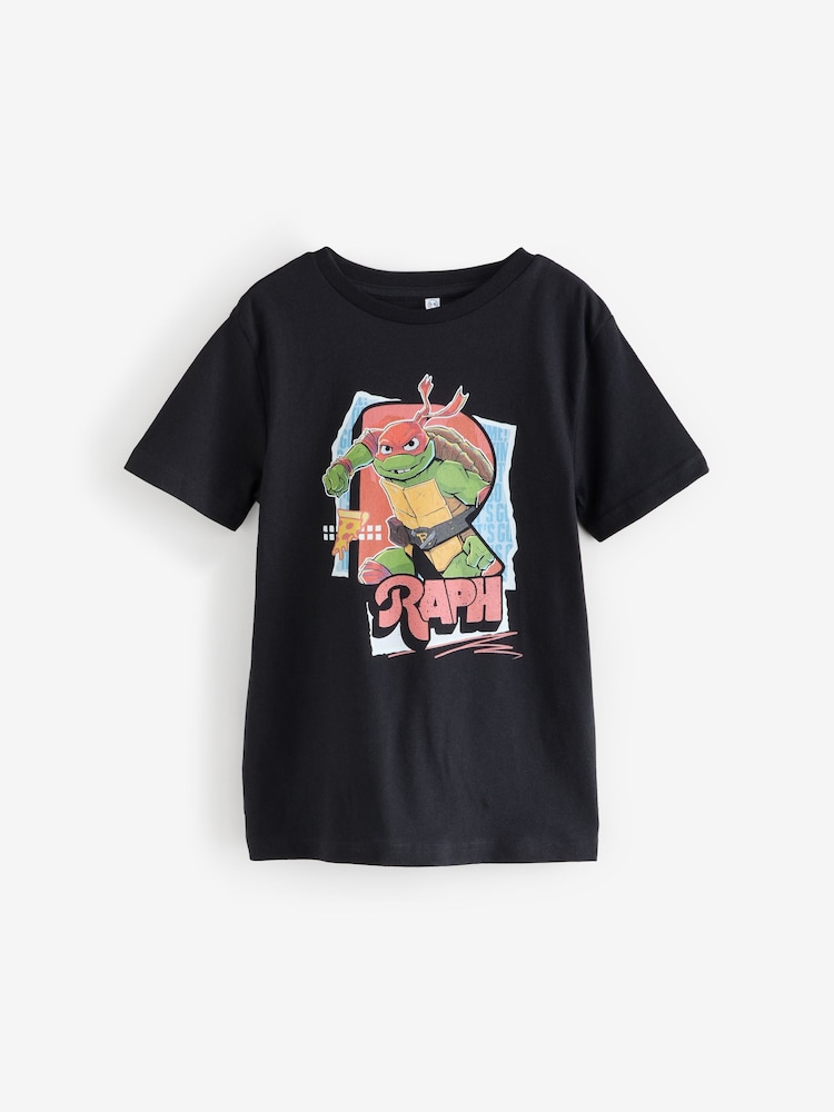 Vanilla Underground Black Teenage Mutant Ninja Turtles Raph Short Sleeved 100% Cotton T-Shirt - Image 1 of 3