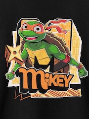 Vanilla Underground Black Teenage Mutant Ninja Turtles Mikey Short Sleeved 100% Cotton T-Shirt - Image 7 of 7