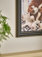 Neutral Hamish The Highland Cow On The Loo Wall Art - Image 3 of 5