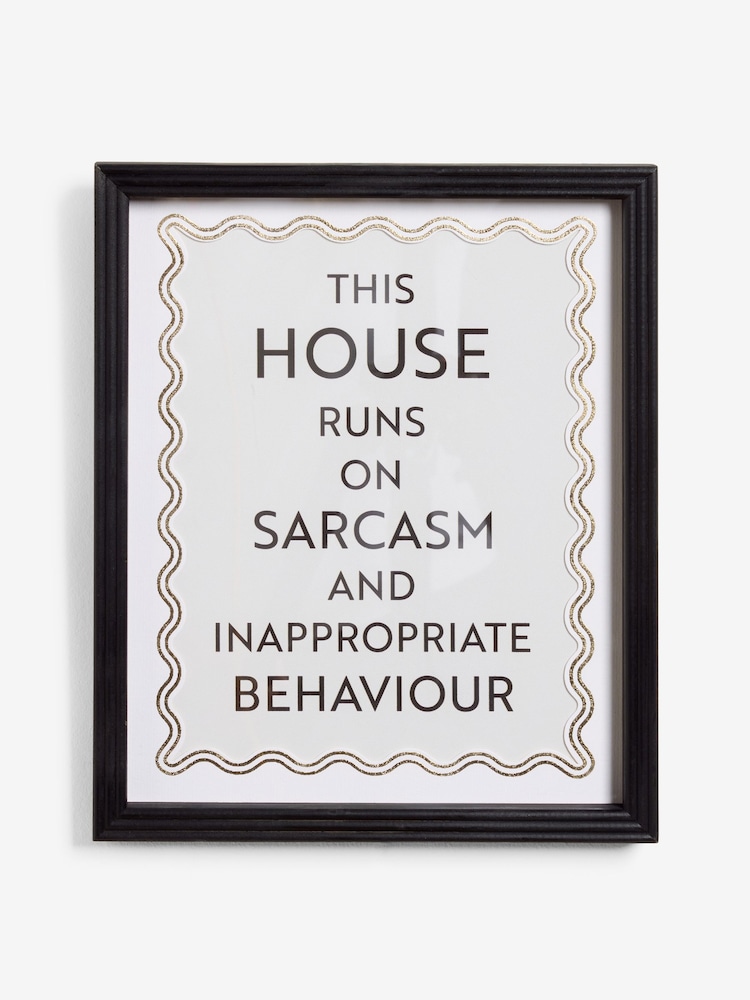 Black White This House Runs On Framed Wall Art - Image 5 of 5 Black White This House Runs On Framed Wall Art - Image 5 of 5