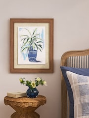 Blue Still Life Plant Framed Wall Art - Image 1 of 5