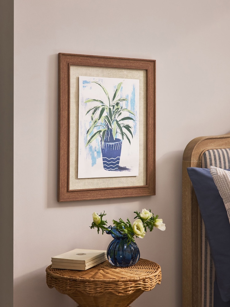 Blue Still Life Plant Framed Wall Art - Image 2 of 5