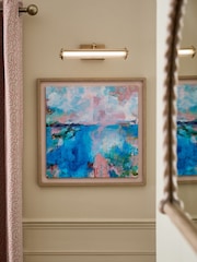 Blue Dreamlake Scape By Sonal Nathwani Handpaint Detail Framed Wall Art - Image 1 of 5