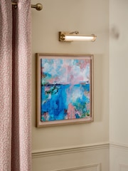 Blue Dreamlake Scape By Sonal Nathwani Handpaint Detail Framed Wall Art - Image 2 of 5