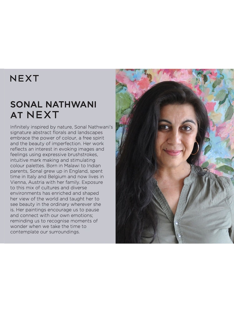 Blue Dreamlake Scape By Sonal Nathwani Handpaint Detail Framed Wall Art - Image 6 of 6