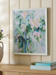 Blue New Light Floral Print By Sonal Nathwani Wall Art - Image 2 of 6