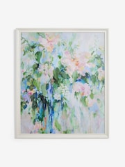 Blue New Light Floral Print By Sonal Nathwani Wall Art - Image 4 of 6
