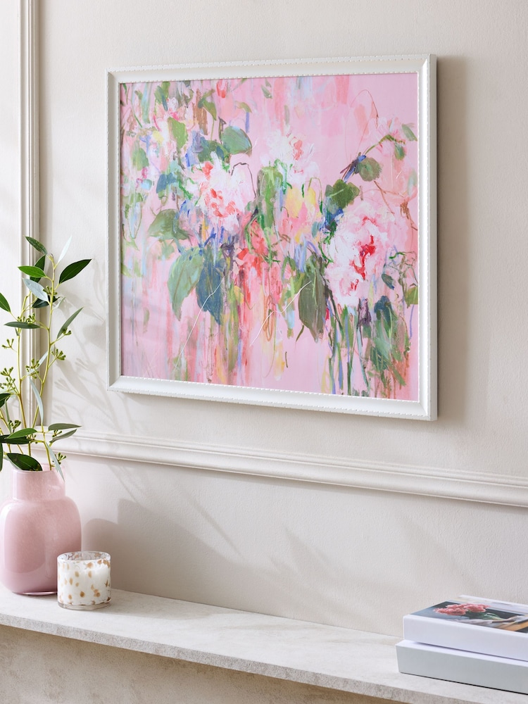 Pink Wild Rose Floral By Sonal Nathwani Wall Art - Image 2 of 7 Pink Wild Rose Floral By Sonal Nathwani Wall Art - Image 2 of 7