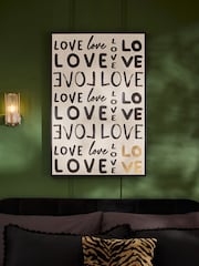Statement Love Hand Paint Detail Wall Art - Bild 1 von 4