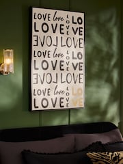 Statement Love Hand Paint Detail Wall Art - Bild 2 von 4