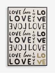 Statement Love Hand Paint Detail Wall Art - Bild 4 von 4