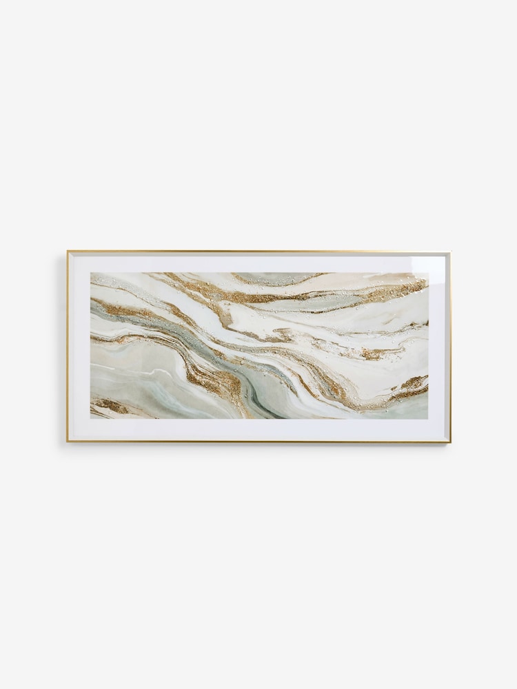 Gold Crystal Effect Agate Wall Art - Image 1 of 2 Gold Crystal Effect Agate Wall Art - Image 1 of 2
