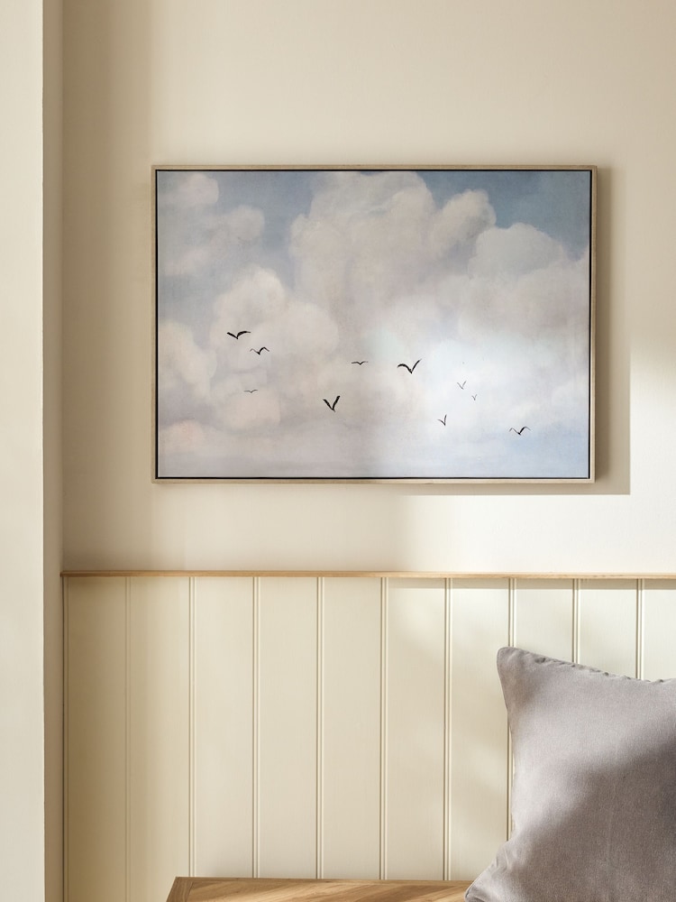 Clouds Scape Handpaint Detail Framed Wall Art - صورة 1 من 5 Clouds Scape Handpaint Detail Framed Wall Art - صورة 1 من 5